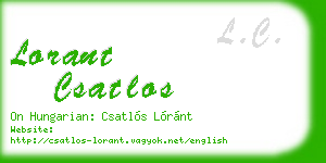 lorant csatlos business card